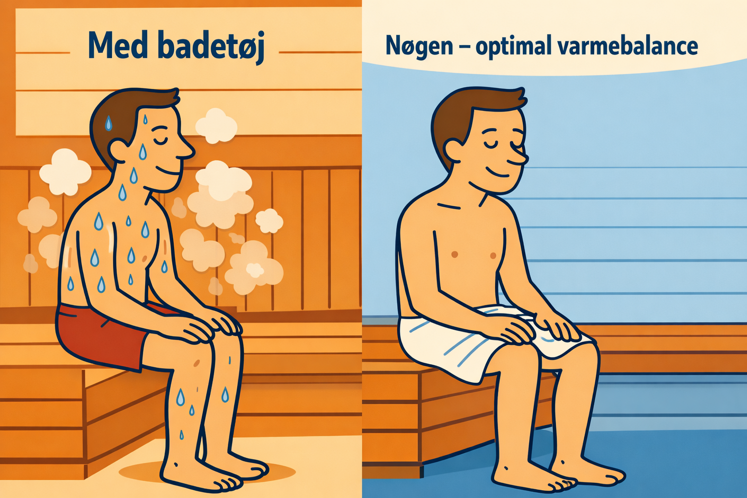 Vinterbadning og sauna: Badetøj eller nøgen ?