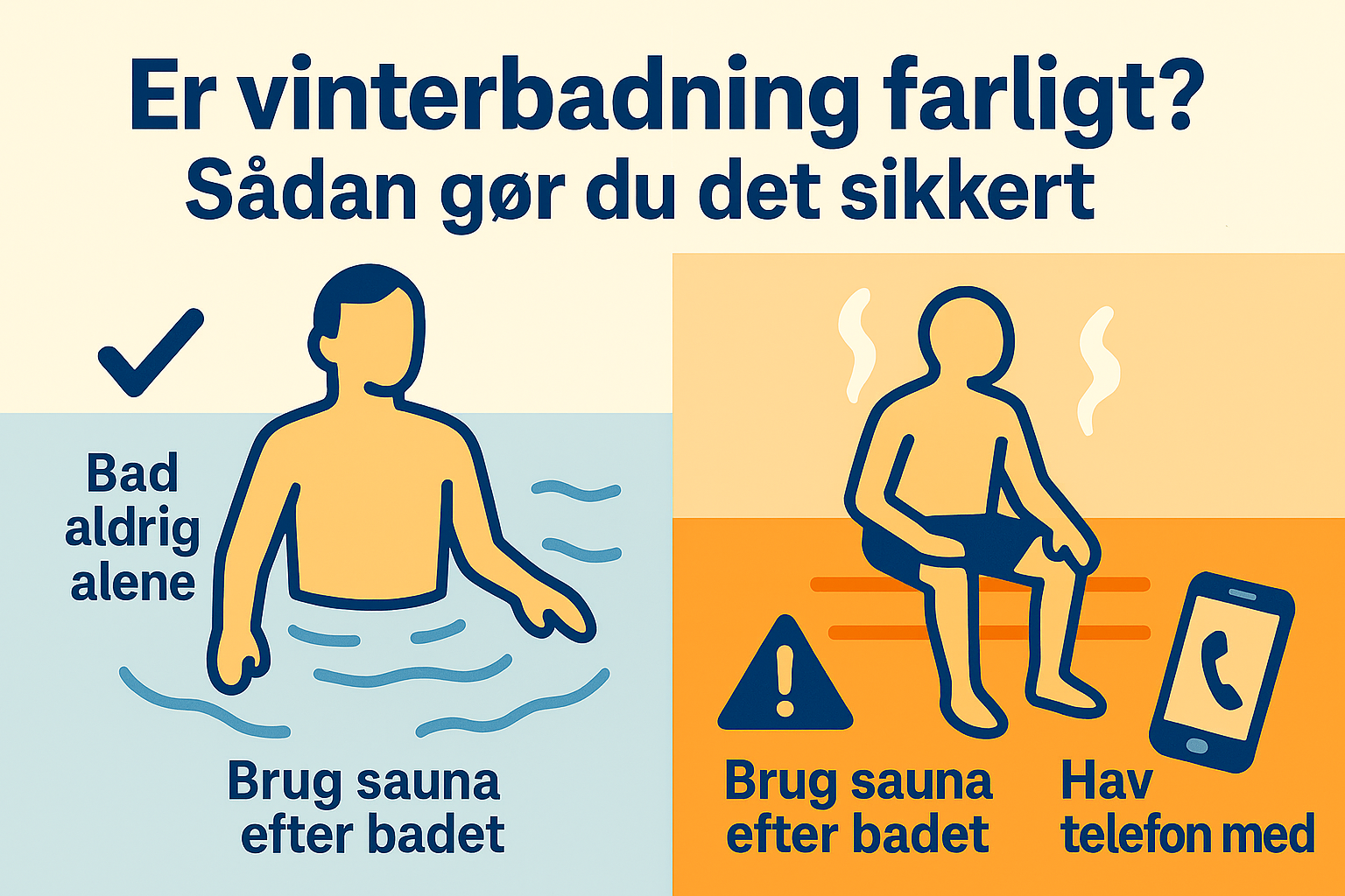 Er vinterbadning farligt? Sådan gør du det sikkert